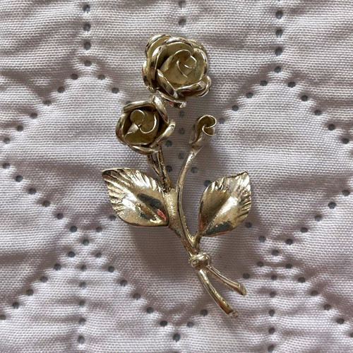 Vintage sterling silver rose - sterling,