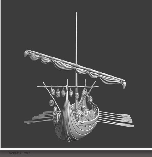 28mm medieval viking ship - medieval,