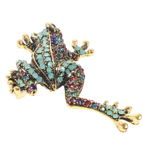 Metal frog brooch - brooch, durable
