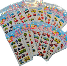 20x Small Kids Childrens 3D Puffy Reuseable Stickers Cars Bus Vehicles Trucks