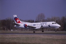 Slide HB-AKO Saab 340B Crossair Aircraft 35mm Unframed O133-1-5