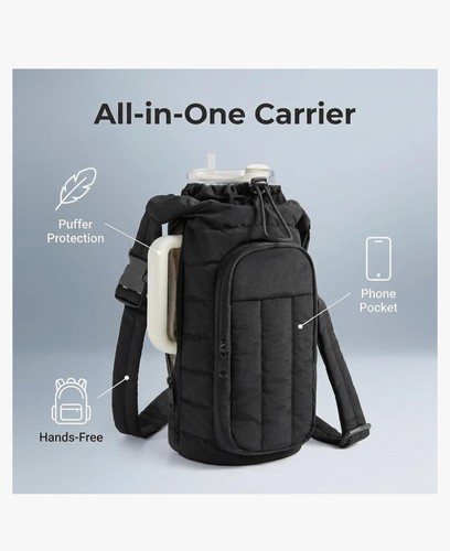 Black insulated water bottle - insulated,