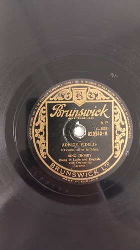 Bing crosby 78rpm adeste - bing,