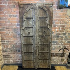 Pair Of Vintage Wooden Door Shutters - Medieval Style - Rustic Feature