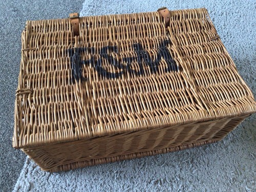 Wicker hamper basket - f, &