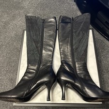 Vero Cuoio ladies boots black leather size 5