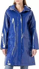 Women PVC Shiny Leather Hooded