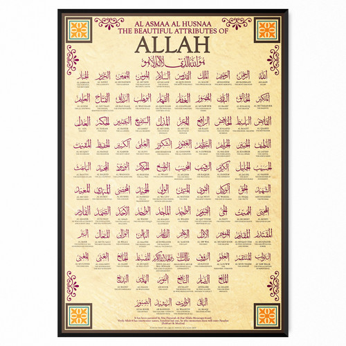 Names allah poster - names, of