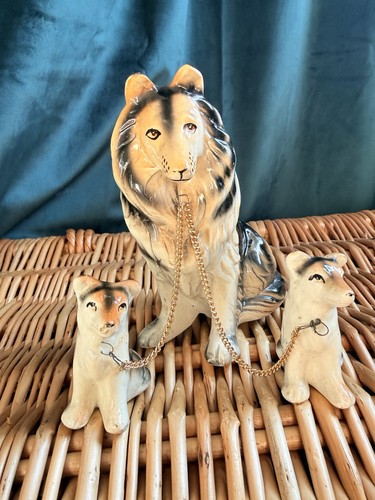 Vintage ceramic collie - ceramic, dog
