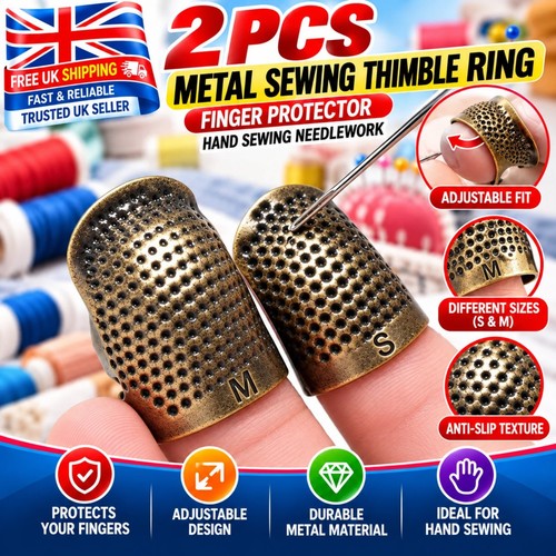 2pcs adjustable sewing thimble - adjustable,