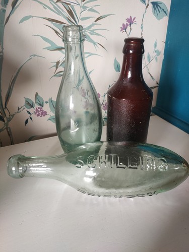 Antique glass bottles - antique,