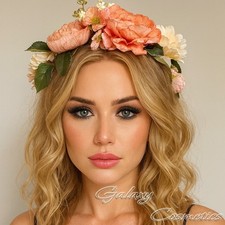 Large coral pink peony - large,