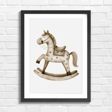 Whimsical wooden rocking horse - wooden,