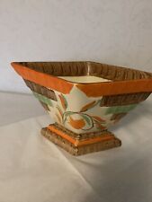 Myott Diamond Vase Hand Painted Includes Frog Art Deco 1930’s