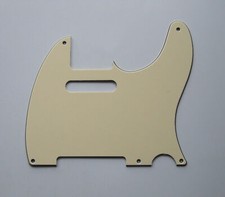KAISH Vintage 5 Hole Guitar Pickguard Aged Cream fits for Telecaster/Tele Guitar