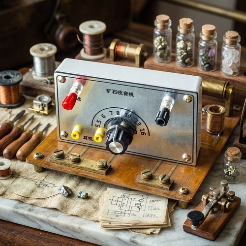 For crystal radio assembly - for,