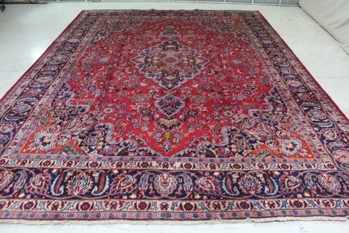 Handmade wool rug red - handmade,