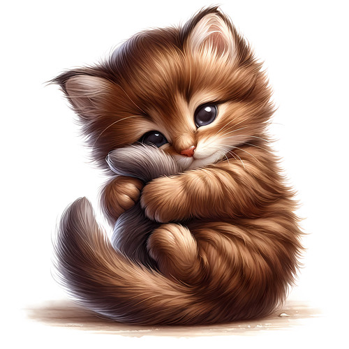Ginger tabby kitten vinyl - kitten,