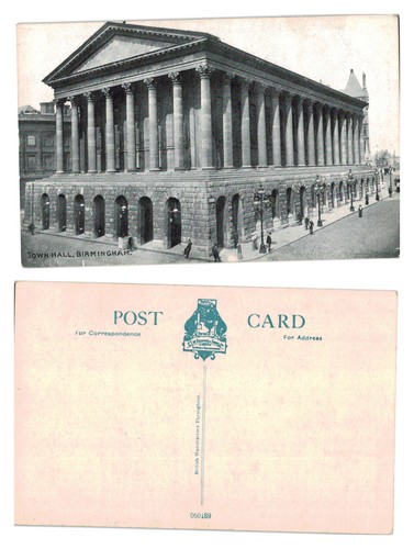Vintage postcard town hall - vintage,