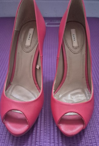 Women zara red high heels - red,