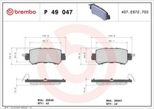 REAR AXLE P49047 BRAKE PAD