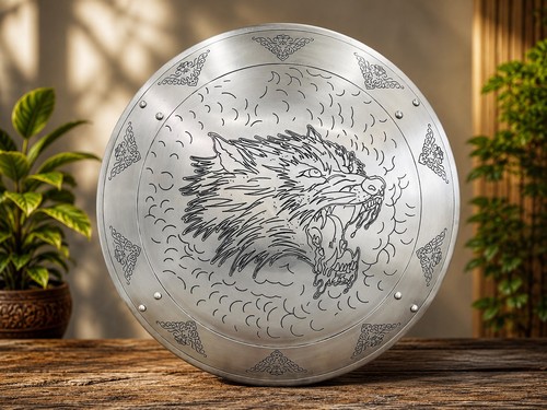 Medieval viking round - viking,