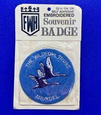 The Wildfowl Trust Arundel Vintage 1980s Sew-on Souvenir Patch 7.5cm Unused 