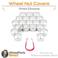 Chrome Wheel Nut Bolt Covers 17mm GEN2 For Renault Scenic [Mk3] 09-16