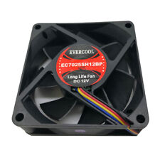 Evercool 70mm 7cm 70 x 25mm PWM 12 Volt PC case Fan EC7025SH12BP