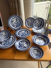 Choice of Churchill Blue Willow Patterned Tableware VGC
