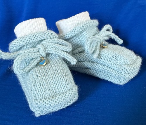 Baby booties blue color - booties,