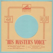 HMV (cream & red) - REPRODUCTION RECORD COMPANY SLEEVES - (pack of 10)