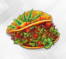 Smoking Weed Theme Sticker