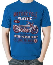 T Shirt Classic Motorcycle Biker Motorbike retro Mens Vintage Bike S-3XL