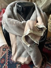House of Tweed Large Pink and Grey Scarf