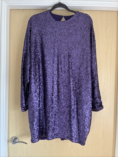 Purple sequin dress with - h&m,