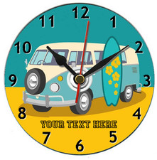 VW camper gift - surfing dvd desk clock, free postage