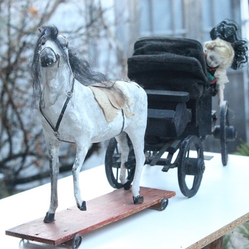 Antique carriage horse 1920 - antique, s