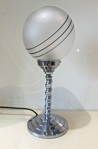 Art deco chrome table lamp - deco,