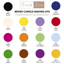 Bekro Candle Making Dye - Pure Wax Chips/Flakes Dyes - Great Colours For Candles