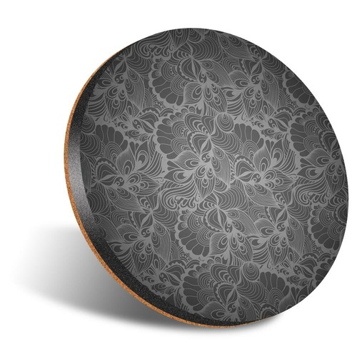 Round 12cm coaster bw - x,