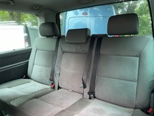 09 VW T5 CARAVELLE MULTIVAN GREY LEATHER & ALCANTARA 3RD ROW REAR BACK SEATS