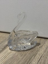 Vintage Glass Swan Trinket