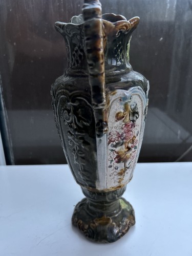 Antique french majolica jug - antique,