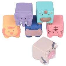 6PCS Baby Blocks Soft Silicone