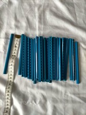 Vintage LEGO Blue Train Track And Junction Pieces Plus White Connectors
