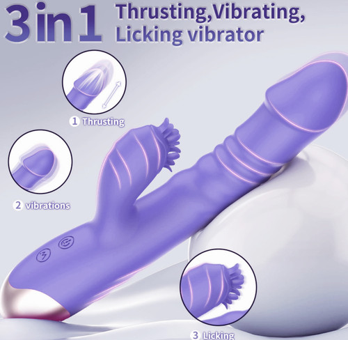 Realistic thrusting dildo - realistic,