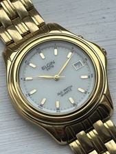 Elgin Mens Gold Plated Glo