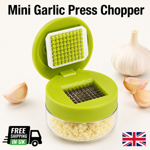 Mini garlic press manual - press,