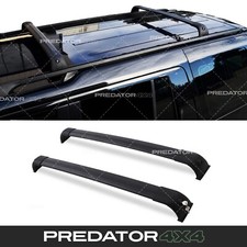 BLACK ROOF RACK CROSS BARS LOCKING RAILS BAR FOR LAND ROVER DISCOVERY 3 4 04-16